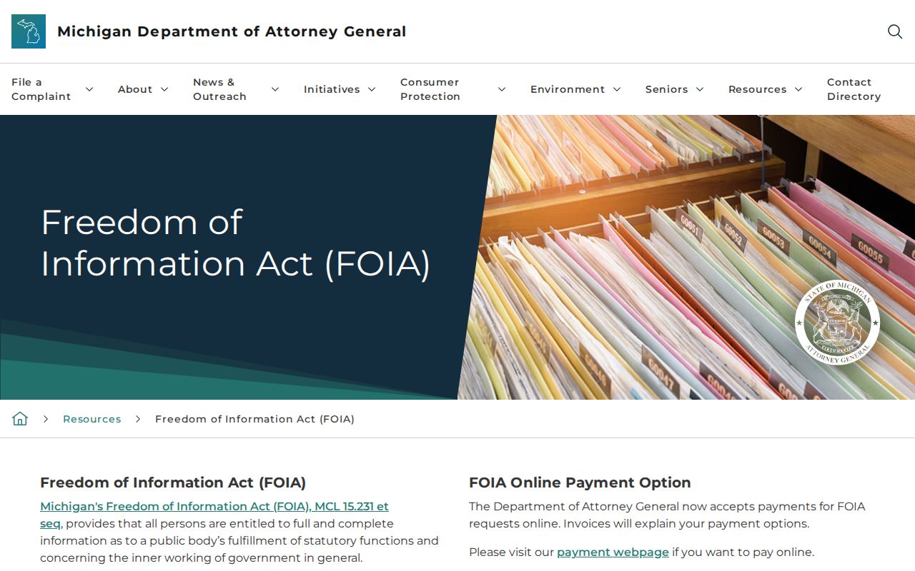 Michigan FOIA guidance for Alcona County arrest record requests
